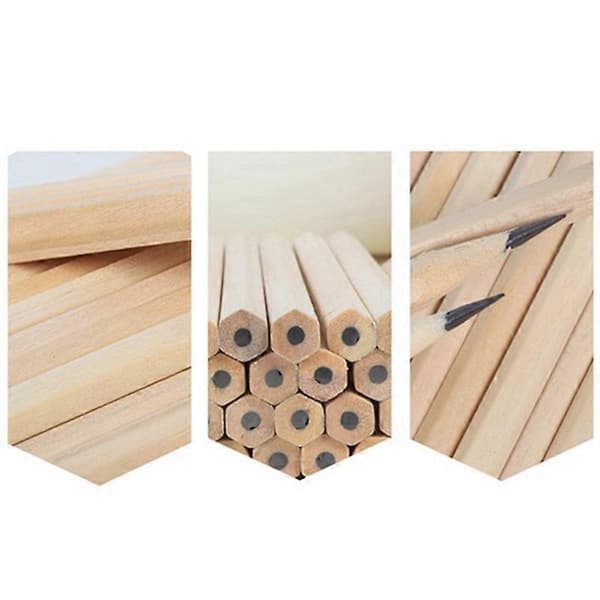 100 st Träpennor HB Hexagon Pennor Kontorsmaterial - Perfekt