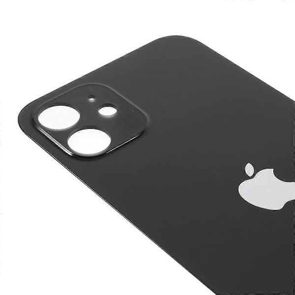 iPhone 12 batterilucka, reservdel (standardversion, med kameralinsringhål) - Multicolor Black
