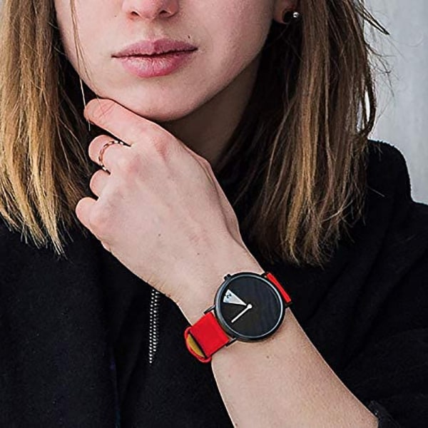 minimalistisk watch med ultratunt läderband Fashion Quartz Creative - Perfet