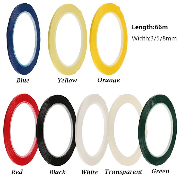 1 stk Desktop Positioneringstape Markeringstape LYSGUL 5MM lys gul-Perfet light yellow 5mm