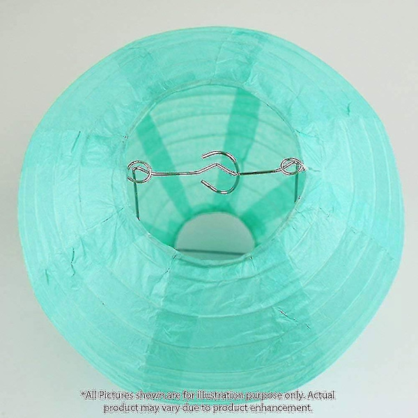 12 stk. Papirlanterner Multifarvede Dekorative Runde Papirlanterner til Festivalfest Jubilæum med 4 Størrelser - Perfekt Tiffany Blue