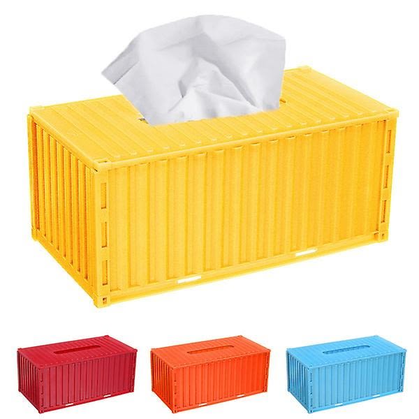 Facial Tissue Box Cover Creative Shipping Container Holder Design Square Paper - Perfet