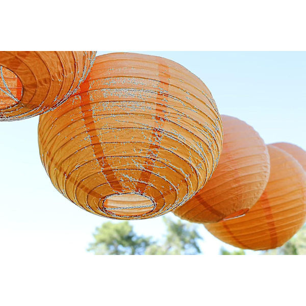 12 stk Papirlykter Multifargede Dekorative Runde Papirlykter for Festivalfest Jubileum med 4 Størrelser - Perfekt Orange Red