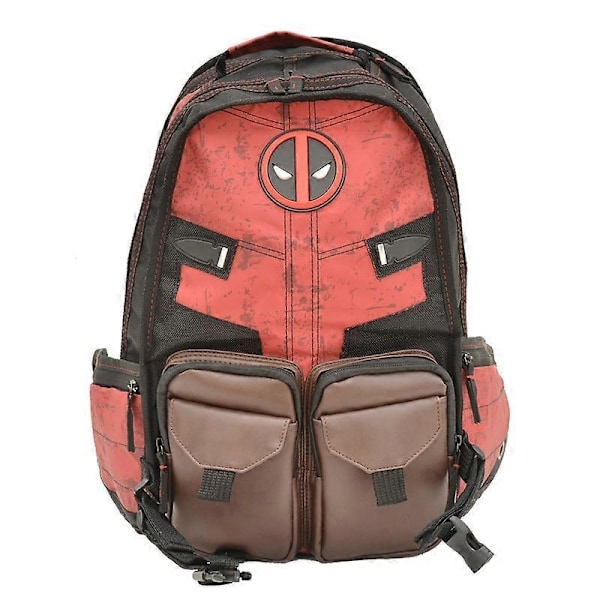 Reppu Marvel Batman Deadpool - Suuri Tilavuus, Monipuoliset Taskut, Monitoiminen Reppu Kannettavalle Tietokoneelle, Kouluun - Täydellinen