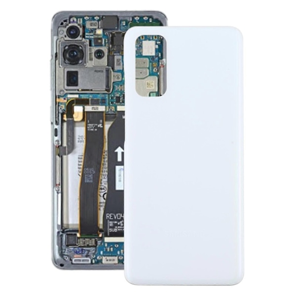 Yhteensopiva Samsung Galaxy S20:n kanssa Akun takakansi - Täydellinen White