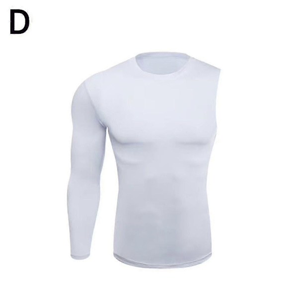 Kompresjonsskjorte for menn med enkelt erme - Perfekt for idrett Right-white 35-45kg