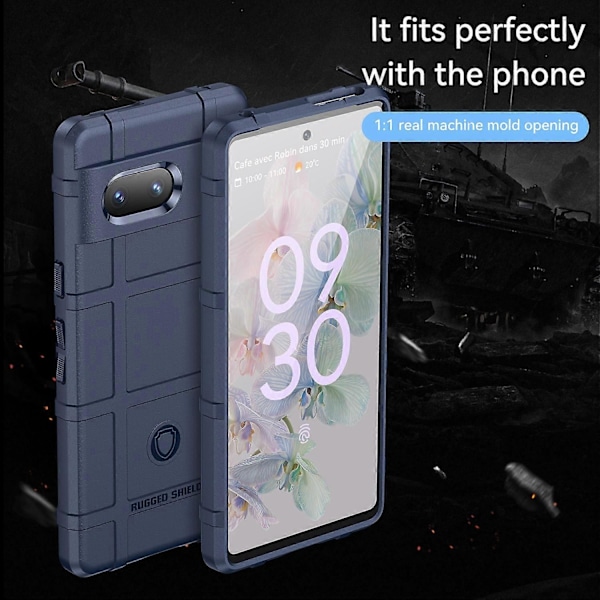 Kompatibel med Pixel 7 Full Coverage Stötsäkert TPU-telefonfodral - Perfet Blue