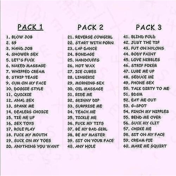 Morsomme tokens Morsomme tre-valentinspynt, morsom romantisk sexgave-Perfet Pack 2 Round