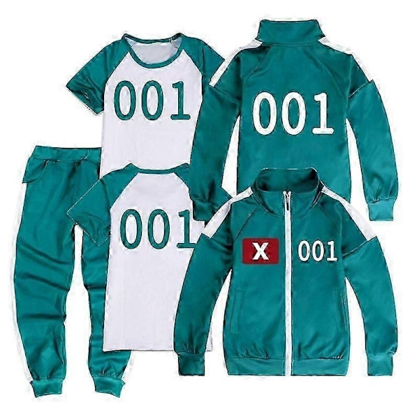 Squid Game 2 Spillere Cosplay Kostyme Treningsdress Komplett Klesett-Perfekt 456 130cm