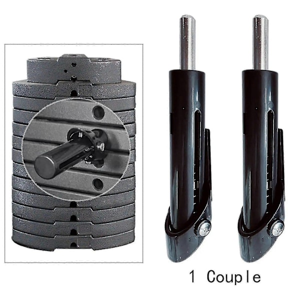2x Viktstackstift Gym Utrustning Viktbelastning Stift Universal Bärbar Multifunktionell Tillbehör Viktstack Ersättning-Perfekt 2pcs black 9.5MM