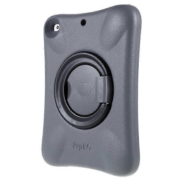 PEPKOO 360 Graders Rotation Støtteben Forbedret Ramme EVA Tablet Cover Kompatibel med iPad 10.2 (2021) - Perfekt Black