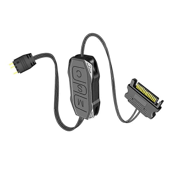 2 stk. 5V 3Pin ARGB Controller SATA Mini RGB Controller 3PIN Hub til Computer CPU Kabinet Køleventilator LED L-Perfet
