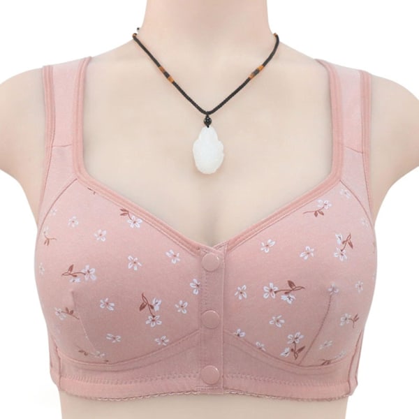 Stålringfri BH med frontknapp Pustende Camisole Bralette for Kvinner - Perfekt Cameo Brown 50 115