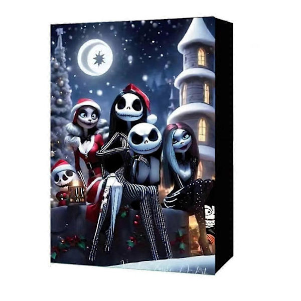 Halloween Nedtelling Adventskalender 2024, Mareritt Før Jul Adventskalender Blindboks, Skumle Dukke Horrorfigurer Gaver til Barn-Perfekt C