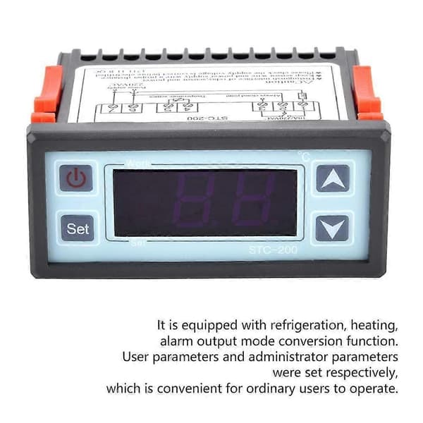 STC-200 Digital Termostat Temperaturregulator Mikrocomputer Køle- Varme Regulator AC-Perfet