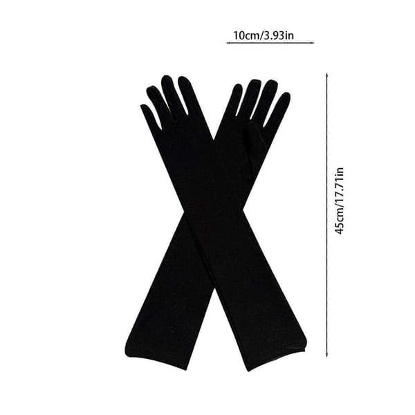 Långa Spandex Opera Handskar för Vuxna som Sträcker sig Över Armbågen - Perfekt BK