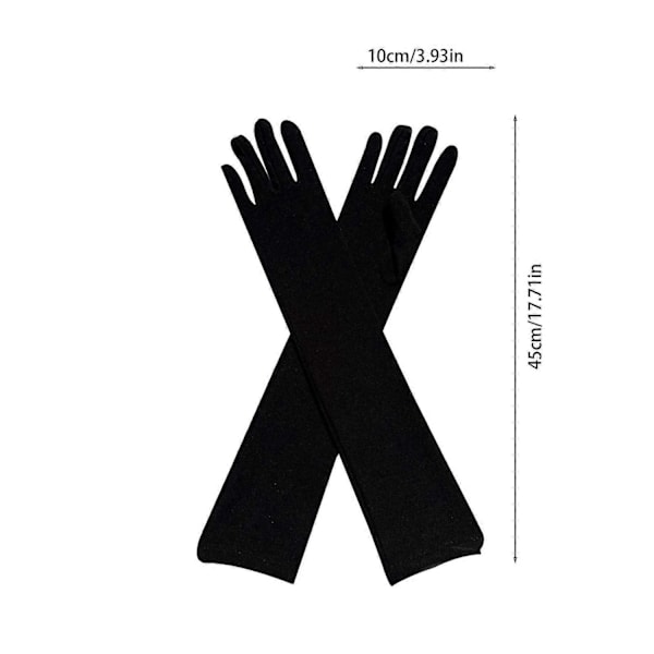 Voksen Over Albue Stretch Lange Spandex Opera Hansker - Perfekt BK
