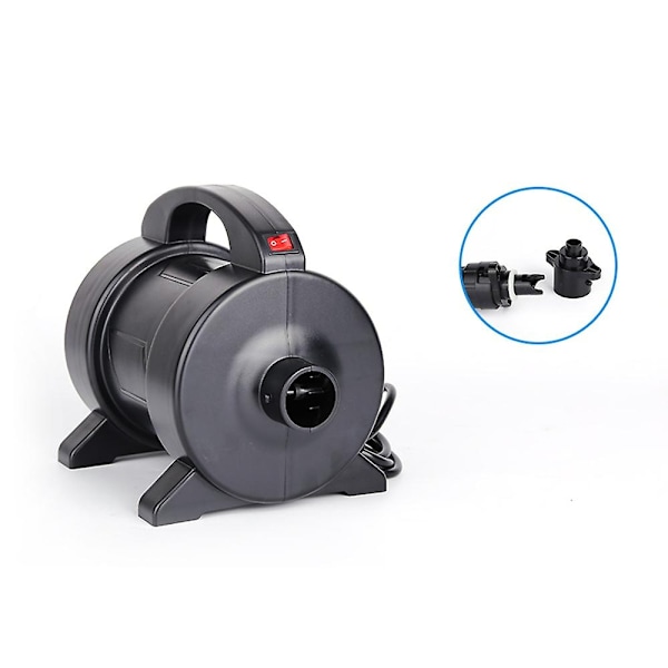 Bærbar 1600W Elektrisk Luftmadrasspumpe Rask Oppblåsing Elektrisk Luftpumpe Oppblåser/Avblåser med 2 Dyser for Luftmadrass Flåte Båt - Perfekt AU Plug