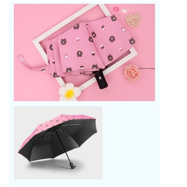 Parasol, foldeparaply, stærk 8 ribben folde - Perfet