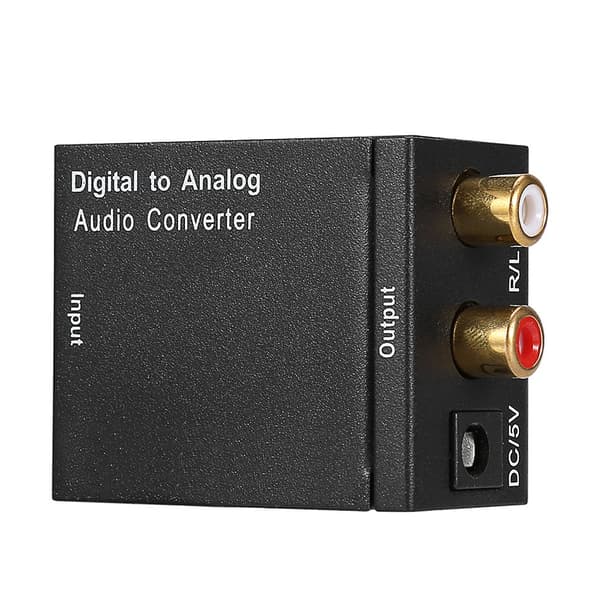 Digitaalinen optinen analoginen koaksiaalinen äänimuunninsovitin RCA-lähdöllä