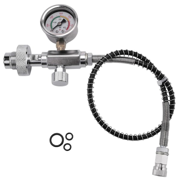 PCP Fyldningsstation Opladningsadapter til Dykkerflasker med G5/8\" DIN Adapter og 50cm Fjeder-Perfet