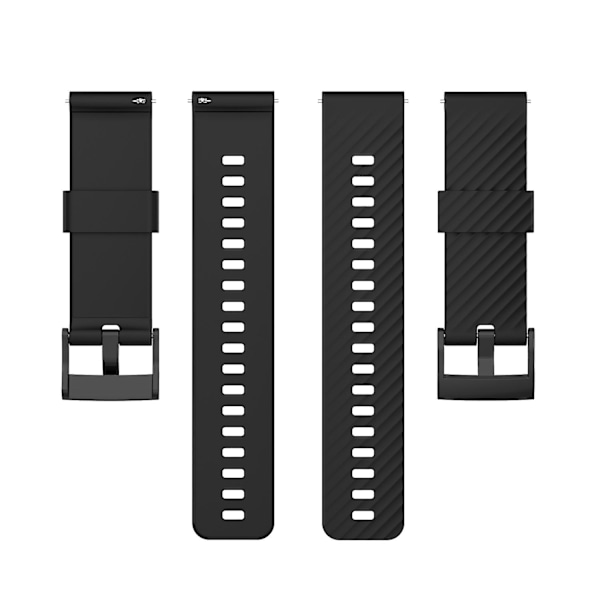 för Suunto 7 enfärgat silikonarmband - Perfekt Black 0