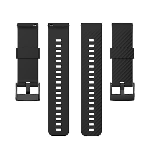 til Suunto 7 Ensfarvet Silikone Urrem - Perfekt Black 0