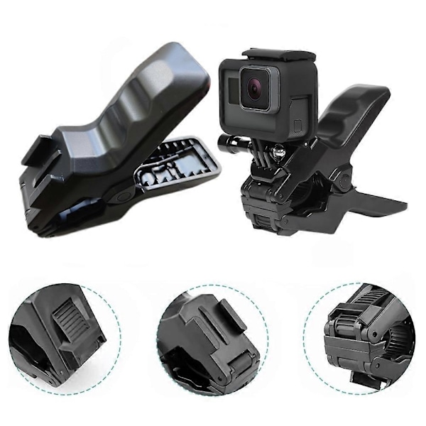 Flex Clamp Arm Fäste med Justerbar Svanhals Flexibla Käftar Clip Fäste Hållare för GoPro Hero 10 9 8 7 4 Actionkamera Stöd-Perfet 19 Joints With Clip