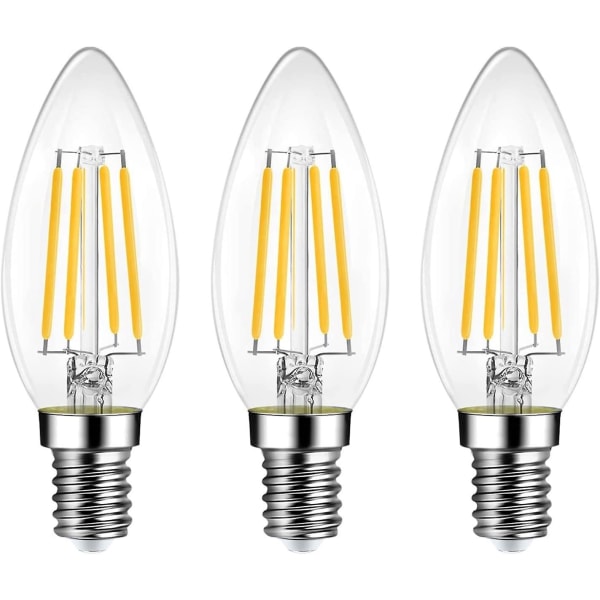 3Pack E14 Himmennettävä lämmin valkoinen 600lm 6W LED-lamput 2700K - Perfet