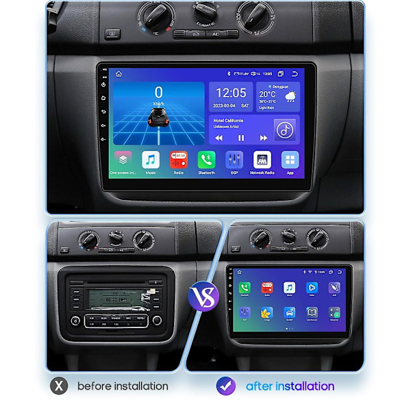 Bilradio Multimedia Videospelare Navigation GPS Android 2 din DVD för Skoda Fabia 2 2007 - 2014 - Perfet