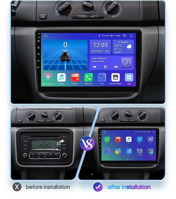 For Skoda Fabia 2 2007 - 2014 Bilradio Multimedia Videospiller Navigasjon GPS Android 2 din DVD - Perfet