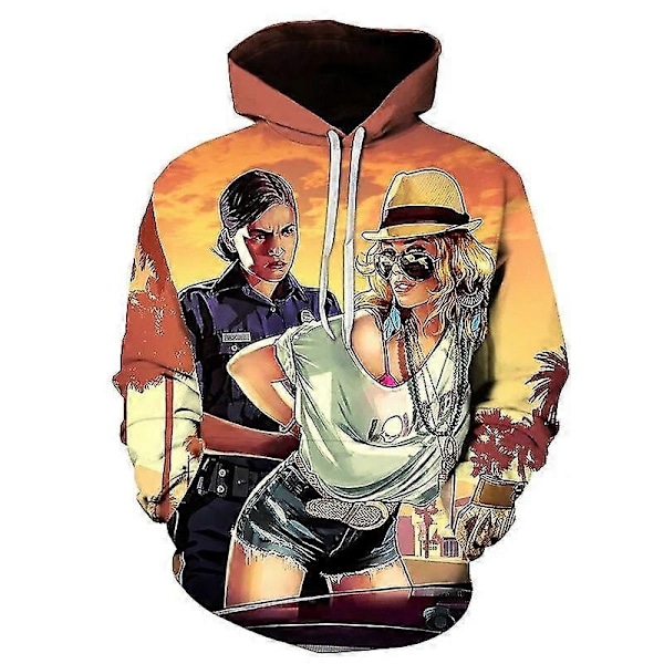 Höst 3d Grand Theft Auto Serien Tryckt Sweatshirt Casual Mode Dam Y2k Hoodies Toppar-Perfet DHZ8K2312157 2XL
