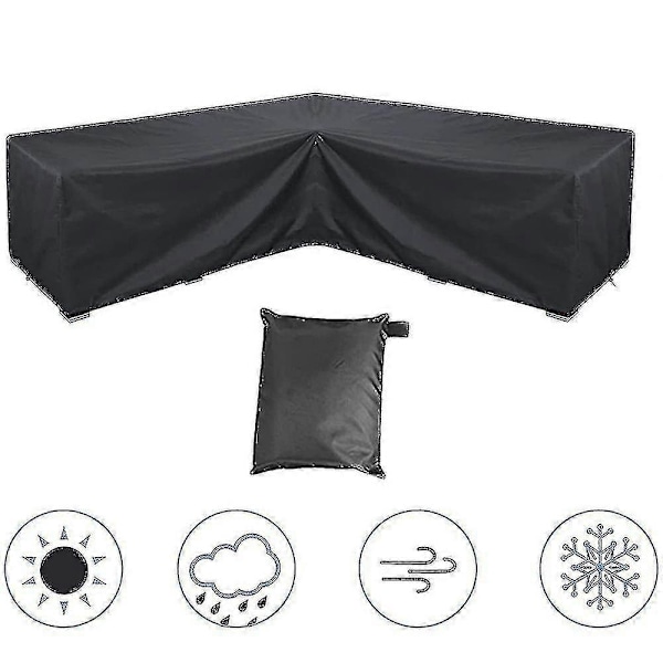 Vattentätt Hörnsoffskydd för Utomhussektion, Kraftigt Trädgårdsmöbelskydd - Perfet 320*320*80cm