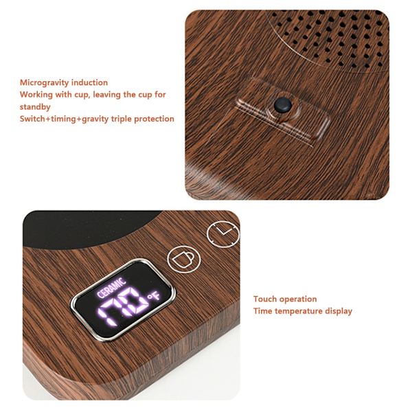 USB kaffevarmer krus Varmere melk Kaffe Te Varmeplate til kontorbord Innflyttingsgave Svart black