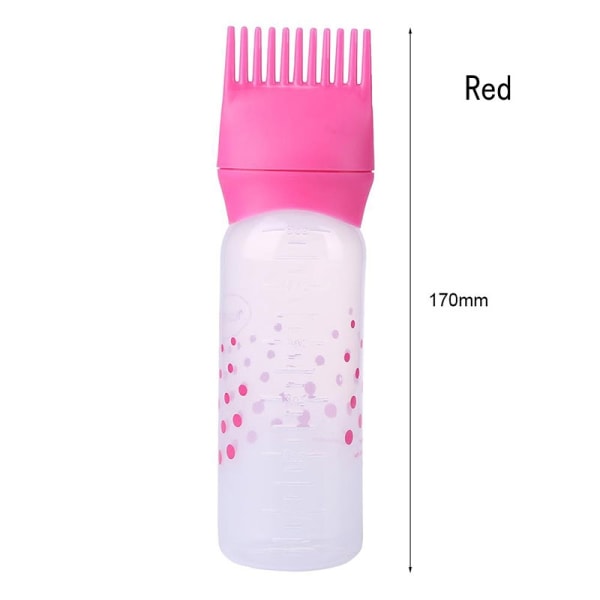 hårfärgningsapplikator Comb Hairdresser-flaska - Perfet Red