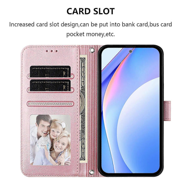 Panda RFID PU Telefonfodral Kompatibelt med Doogee Note 59 / Note 59 Pro-Perfet Pink