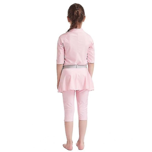 Piger Børn Muslim Badetøj Islamisk Badetøj Gentle Skin Burkini Badetøj Strandtøj - Perfet pink 12-13 Years