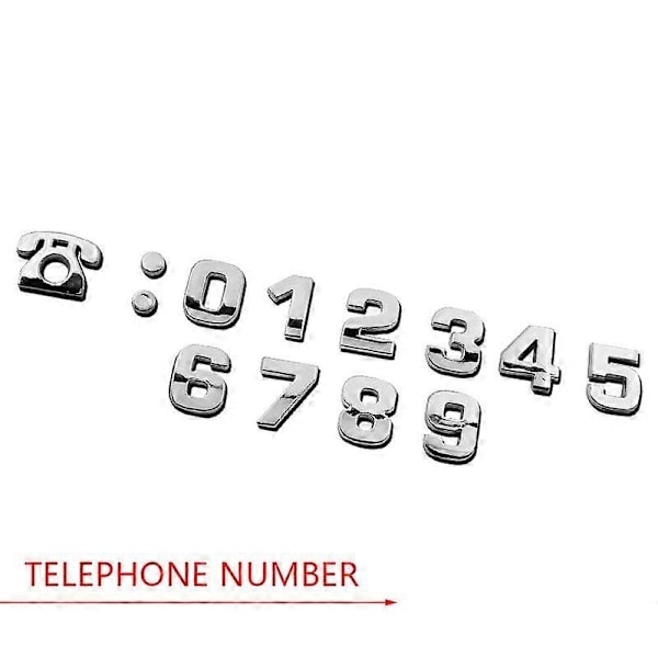 3D Metallinen Aakkoshopea Merkki Kromi Hopea Kirjaimet Numerot Logo Autotarrat Autotarrat - Perfet N