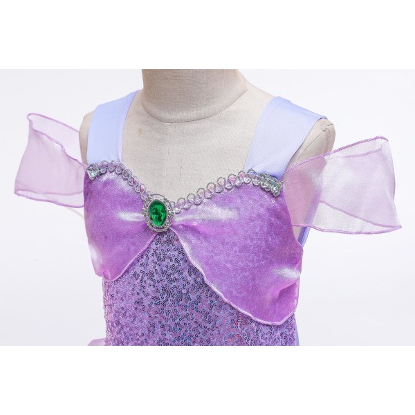 Halloween Havfrue Børn Kjole Havfrue Prinsesse Kjole Ariel Pige Kjole-Grøn - Perfet Green 140cm