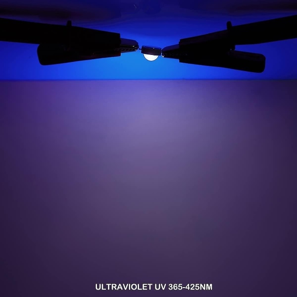 Power LED-brikke 10w lilla ultrafiolett lysemitter komponenter Diod 10 W ultrafiolett lyspære - Perfet
