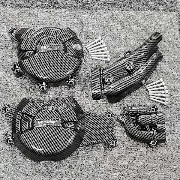 con MT-07 Motorcykler Motorafdækning Beskyttelsesetui Kompatibel med etui GB Racing Kompatibel med Yamaha FZ07 XSR700 MT07-Perfet Carbon Fibe Texture4
