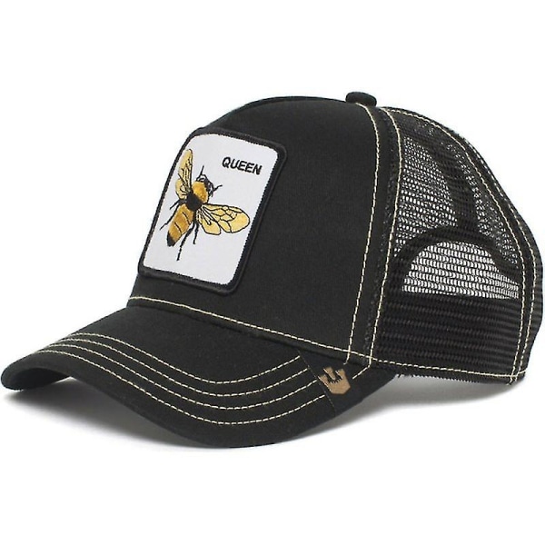 Farm Animal Trucker Baseball Cap Hatt Mesh Style Män Kvinnor Hip Hop Bros Justerbar Baseball Hat - Perfet Bee Queen