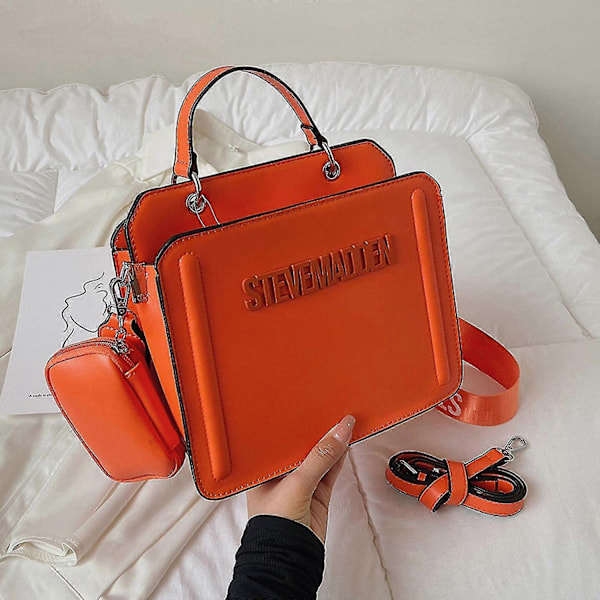 Mote Square Bag Kvinner Høy Kvalitet Skulder Crossbody Bag - Perfekt Atomic Orange
