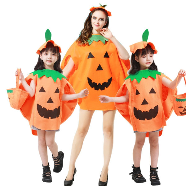 Halloween Voksen Barn Pumpkin Fancy Dress Fest Barnekostyme - Perfet Adult