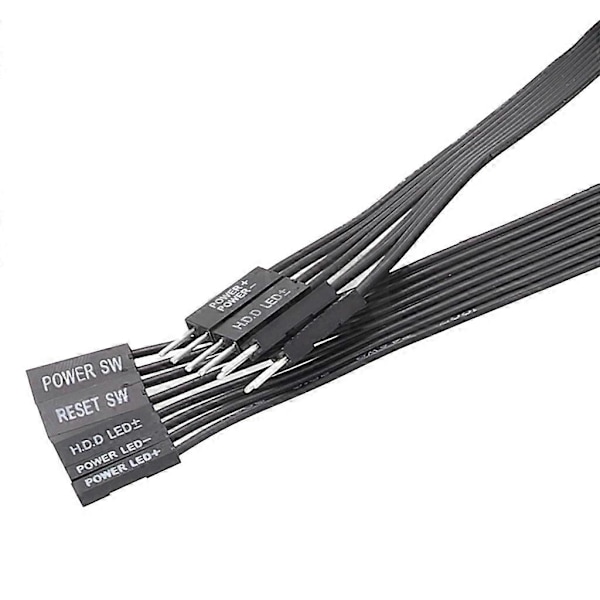 Moderkort Strøm LED + PLED + Nulstil SW Kabel 2-polet Kontakt Han til Hun Forlængerkabel - Perfekt 20CM