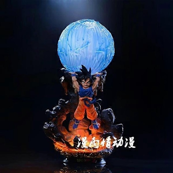 25cm Dragon Ball -hahmot Spirit Bomb Sou Goku Animehahmot Super Saiya Toimintahahmo Malli PVC Patsas Nukkekokoelma Lelut Lahja-Perfet 25cm Goku with light with box