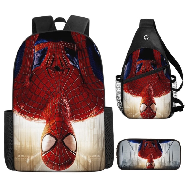 Spider-Man børneskoletaske vandtæt rygsæk i tre dele - Perfet 6