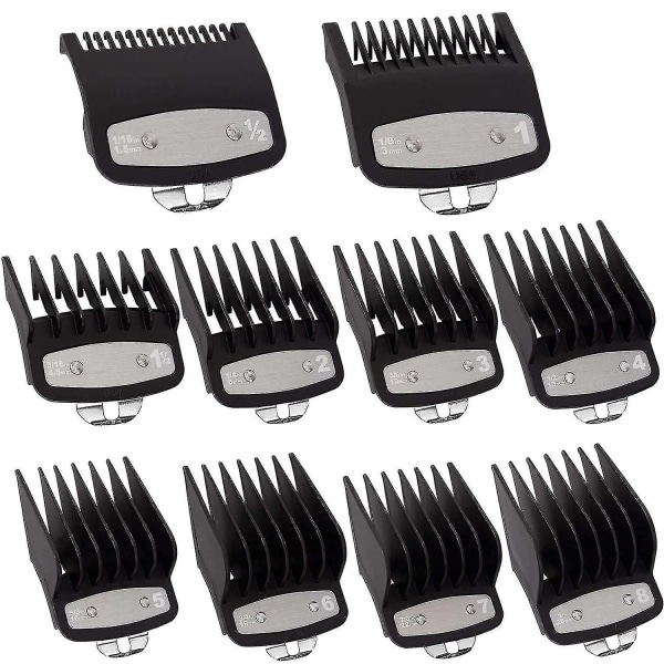 Clipper Guards Cutting Guides for Wahl Clipper med metallklemme (pakke med 10) - Perfet
