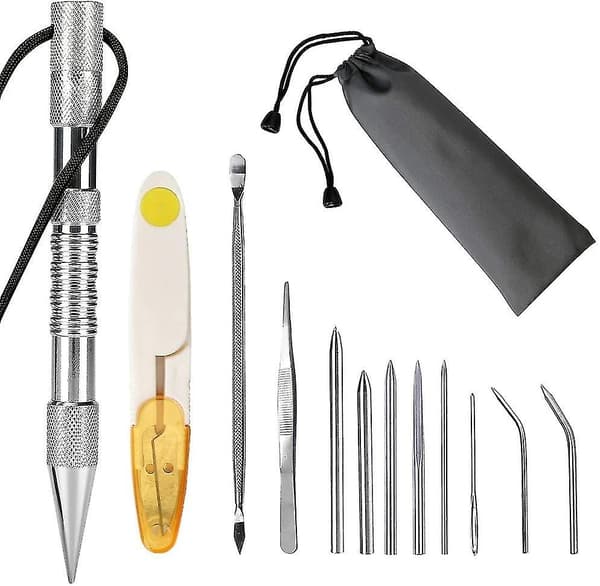 CNE 12-delars Paracord set, 9 nålar i olika storlekar - Perfekt