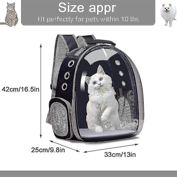 Cat Backpack Outdoor Pet Axelväska Andas Portabel Rese Transparent Bag Ice Cream Burger